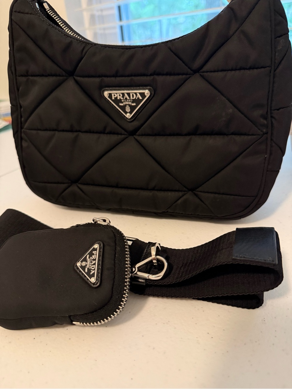Prada Padded Re-Nylon Shoulder Bag - Picture 3 of 5